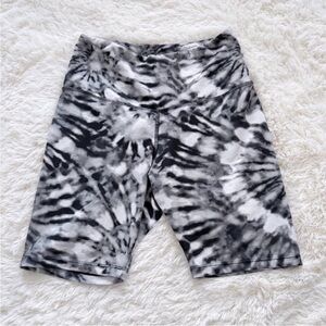 Danskin Black and White Tie-Dye Athletic Shorts